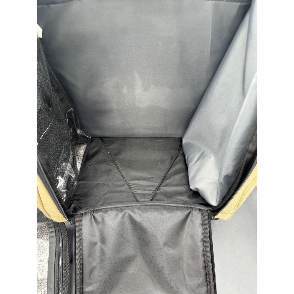 Travelon Wheeled Under Seat Carry-On Rolling Luggage Khaki Black Travel Bag - Picture 8 of 13